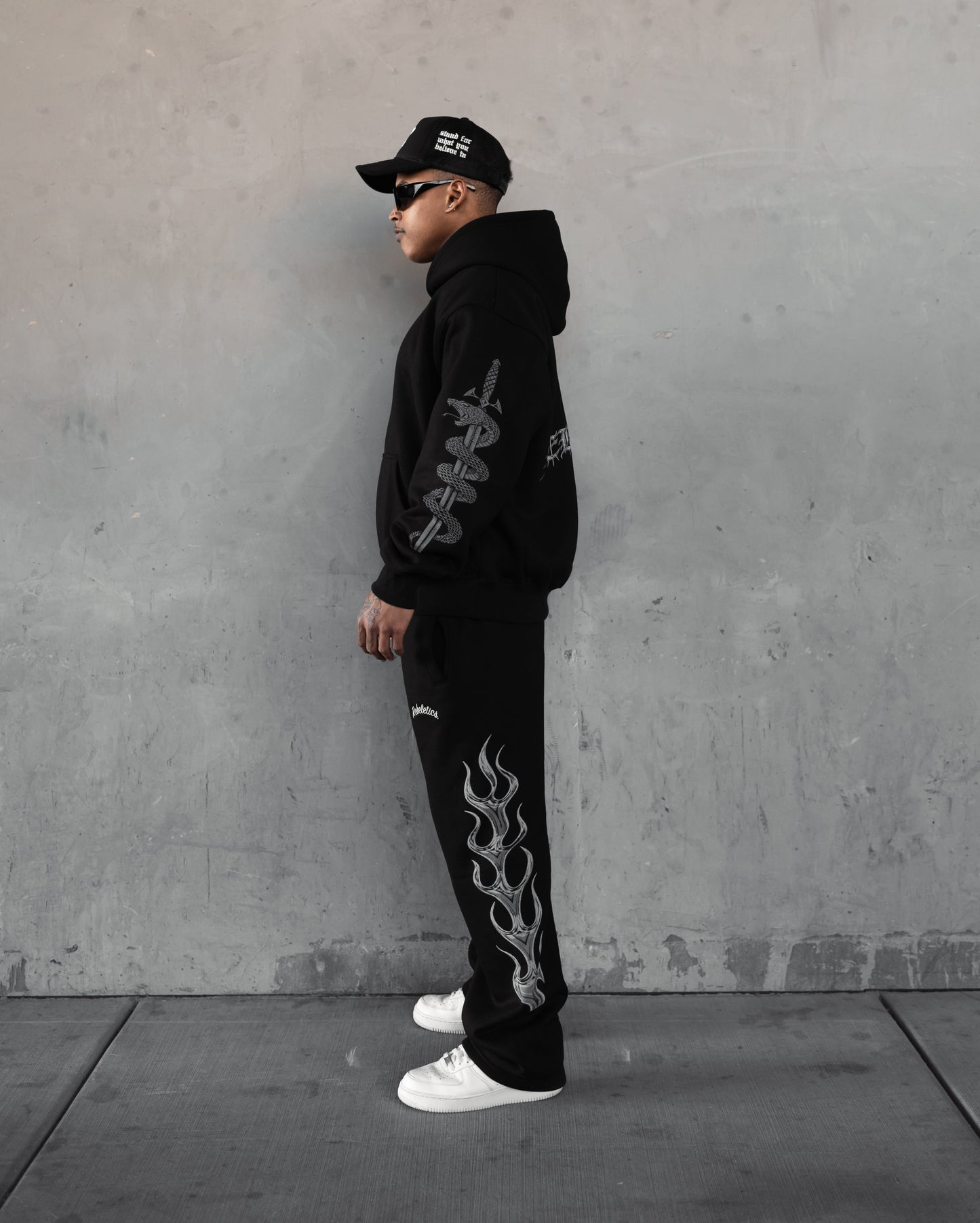REBELETICS " YEAR OF THE SNAKE " HOODIE - BLACK
