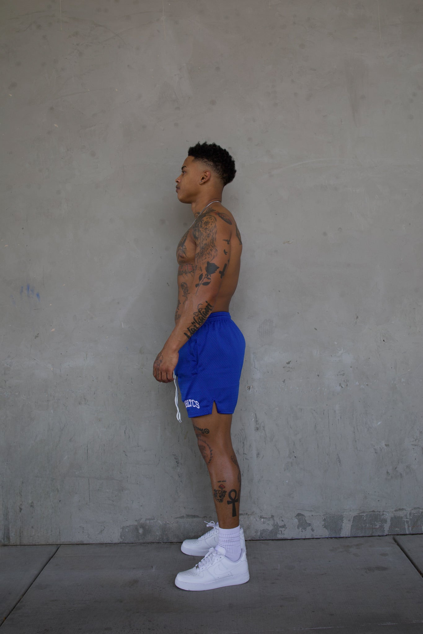 REBELETICS " RBLTCS " MESH SHORTS - BLUE