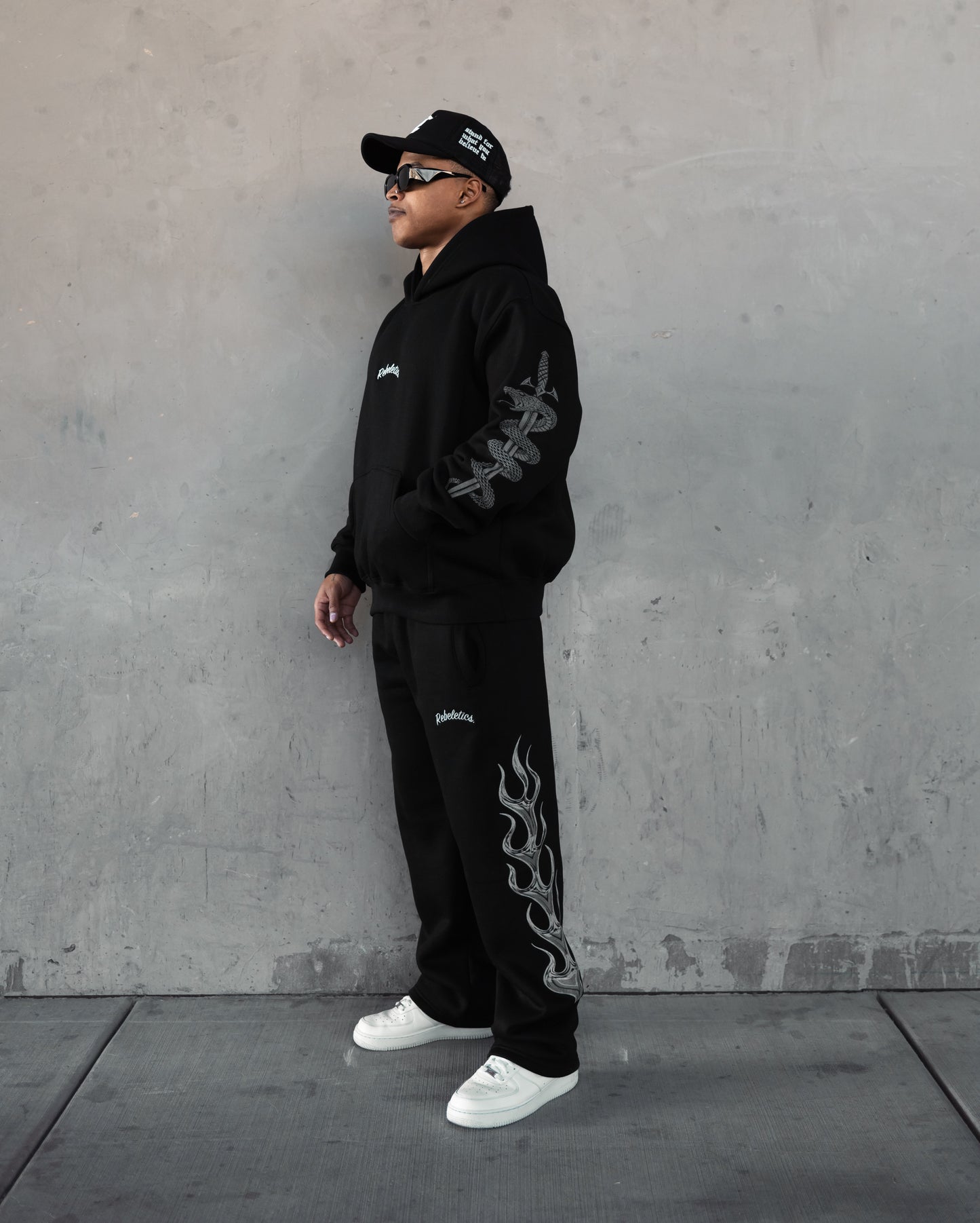 REBELETICS " YEAR OF THE SNAKE " HOODIE - BLACK