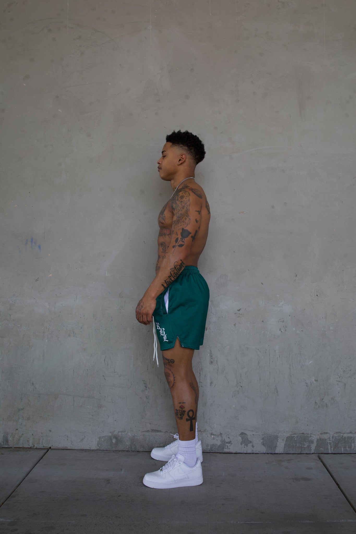 REBELETICS " RBL " MESH SHORTS - GREEN