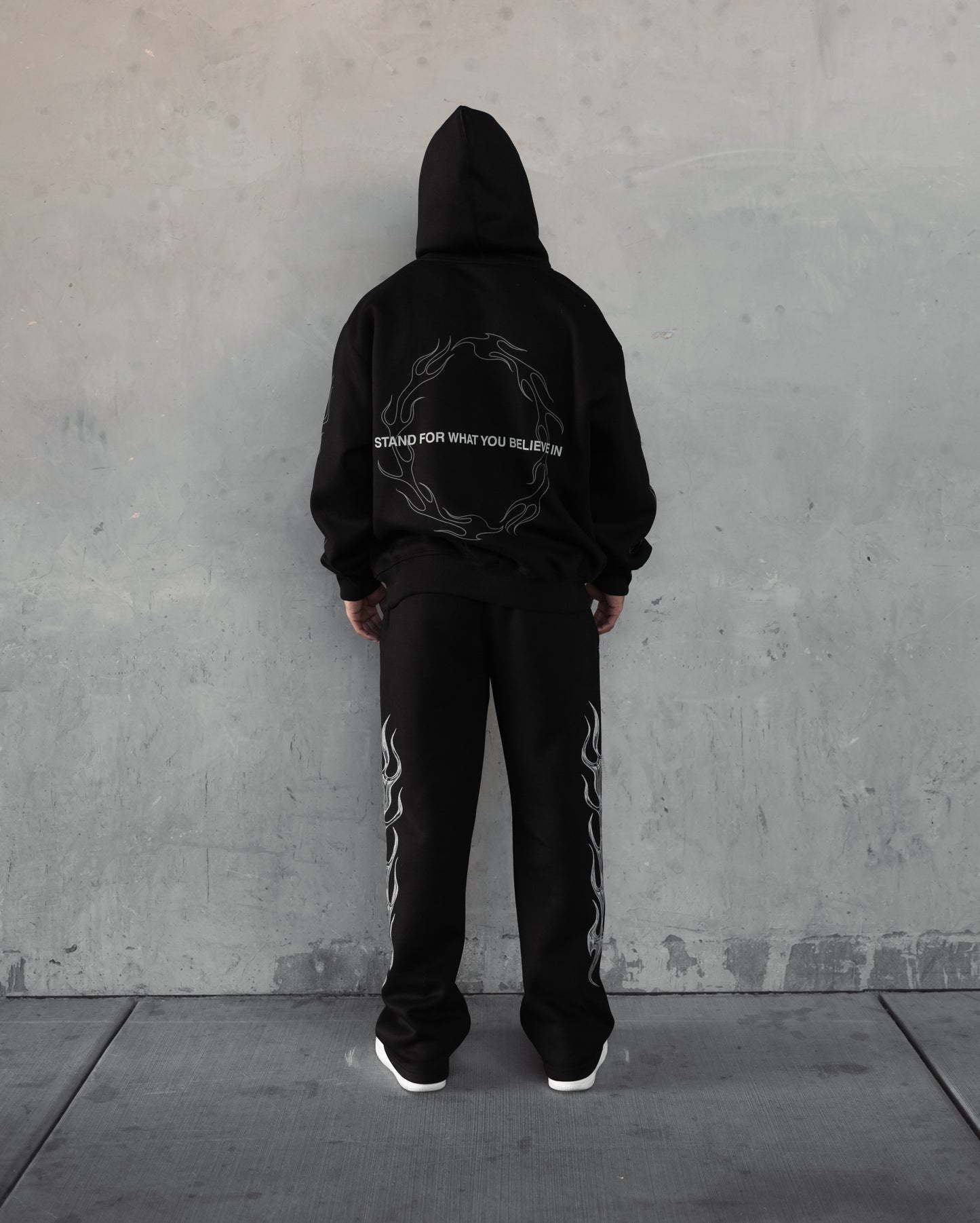 REBELETICS FLAME " SFWYBI " HOODIE - BLACK