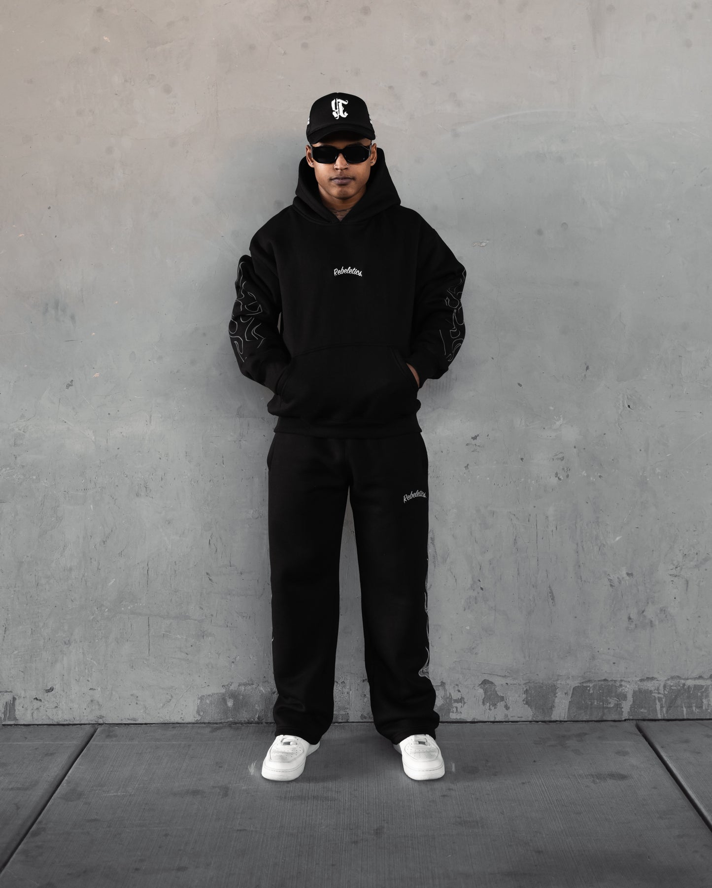 REBELETICS FLAME " SFWYBI " HOODIE - BLACK