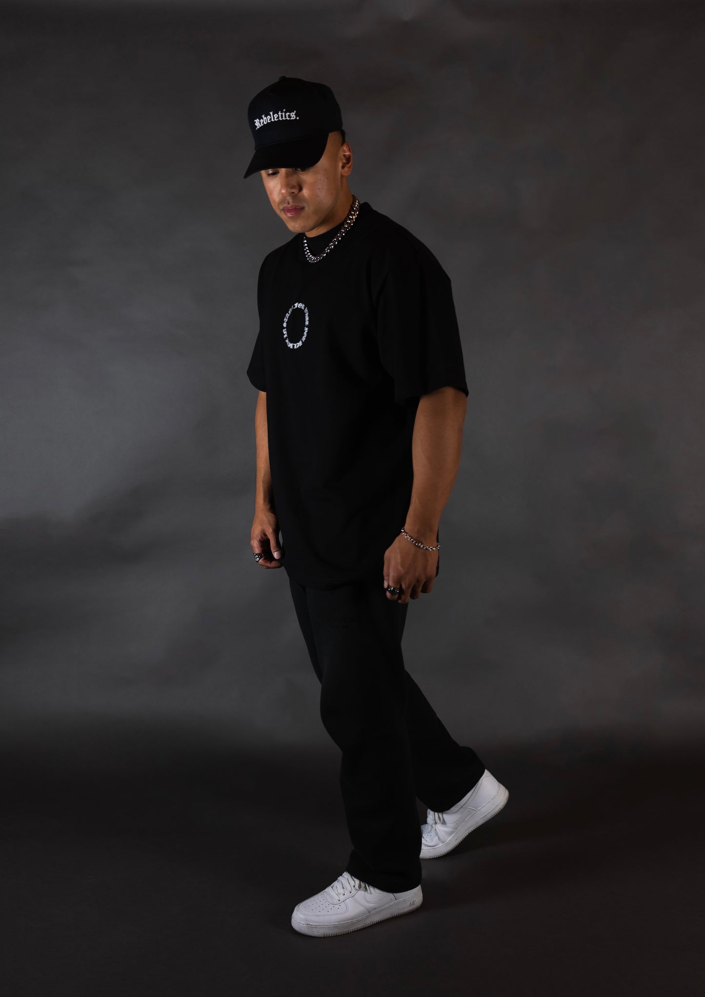 REBELETICS " SFWYBI METALLIC " T-SHIRT - BLACK