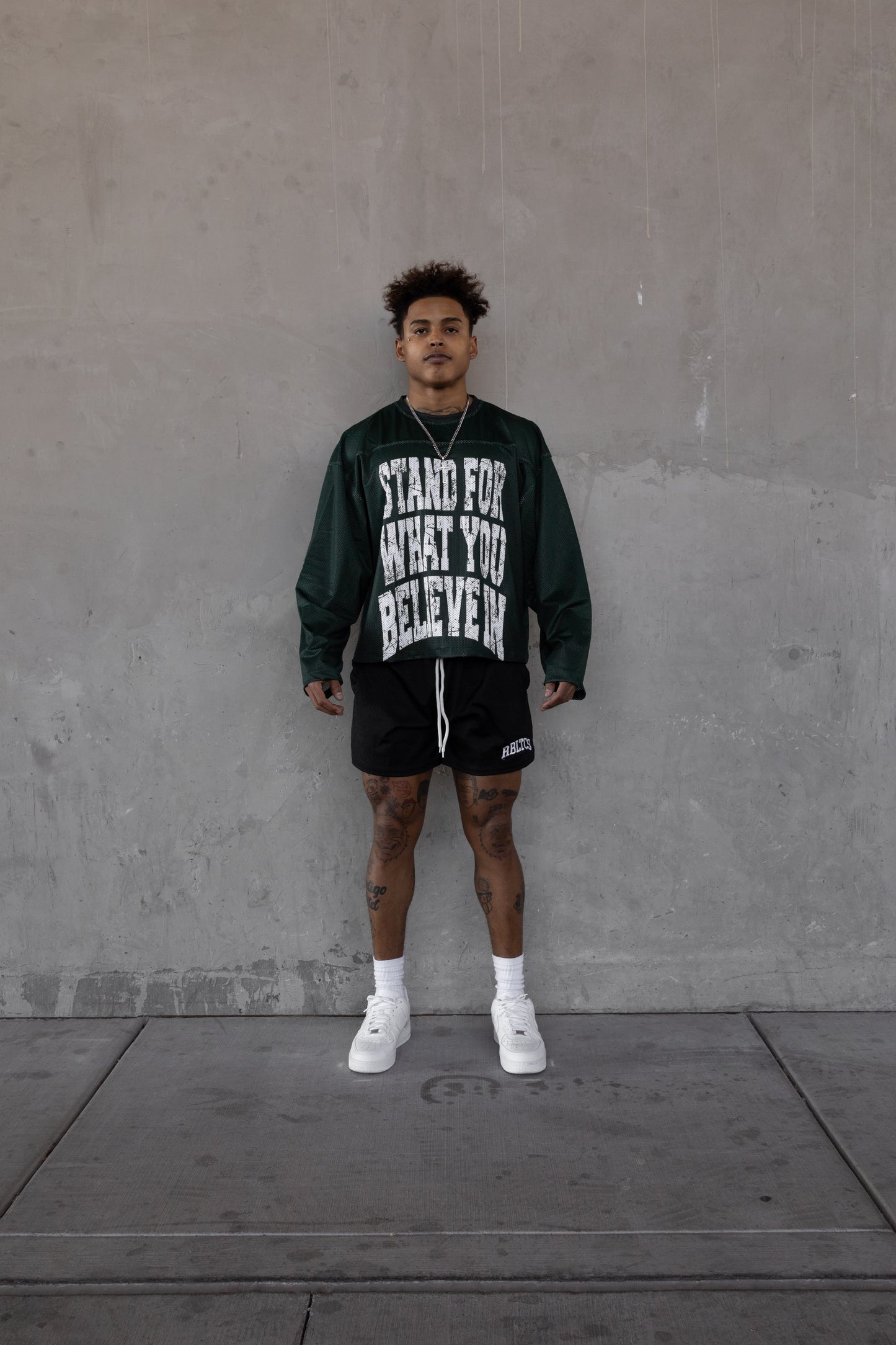 Rebeletics Cropped Mesh Long Sleeve - Forest Green