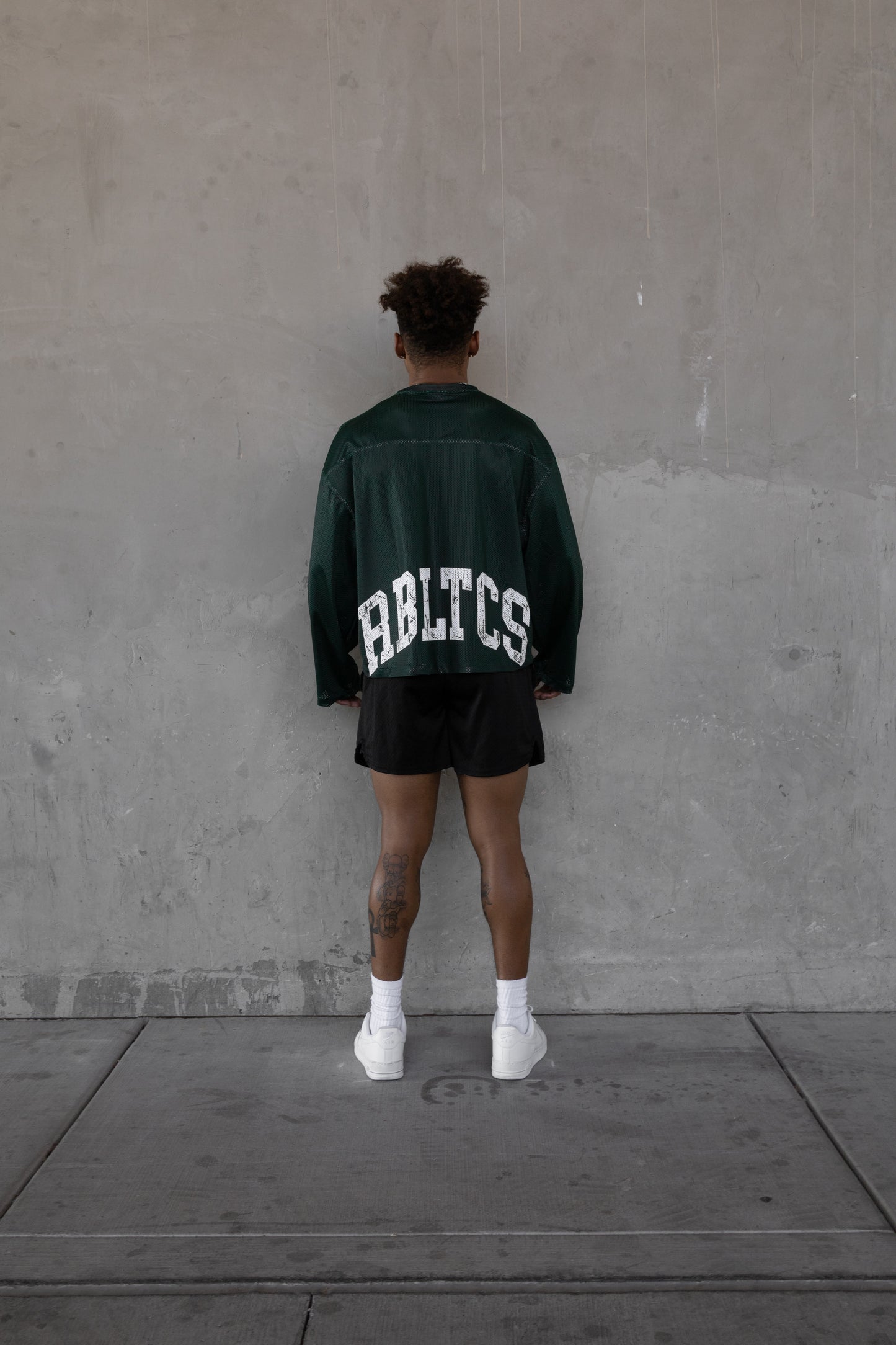 Rebeletics Cropped Mesh Long Sleeve - Forest Green