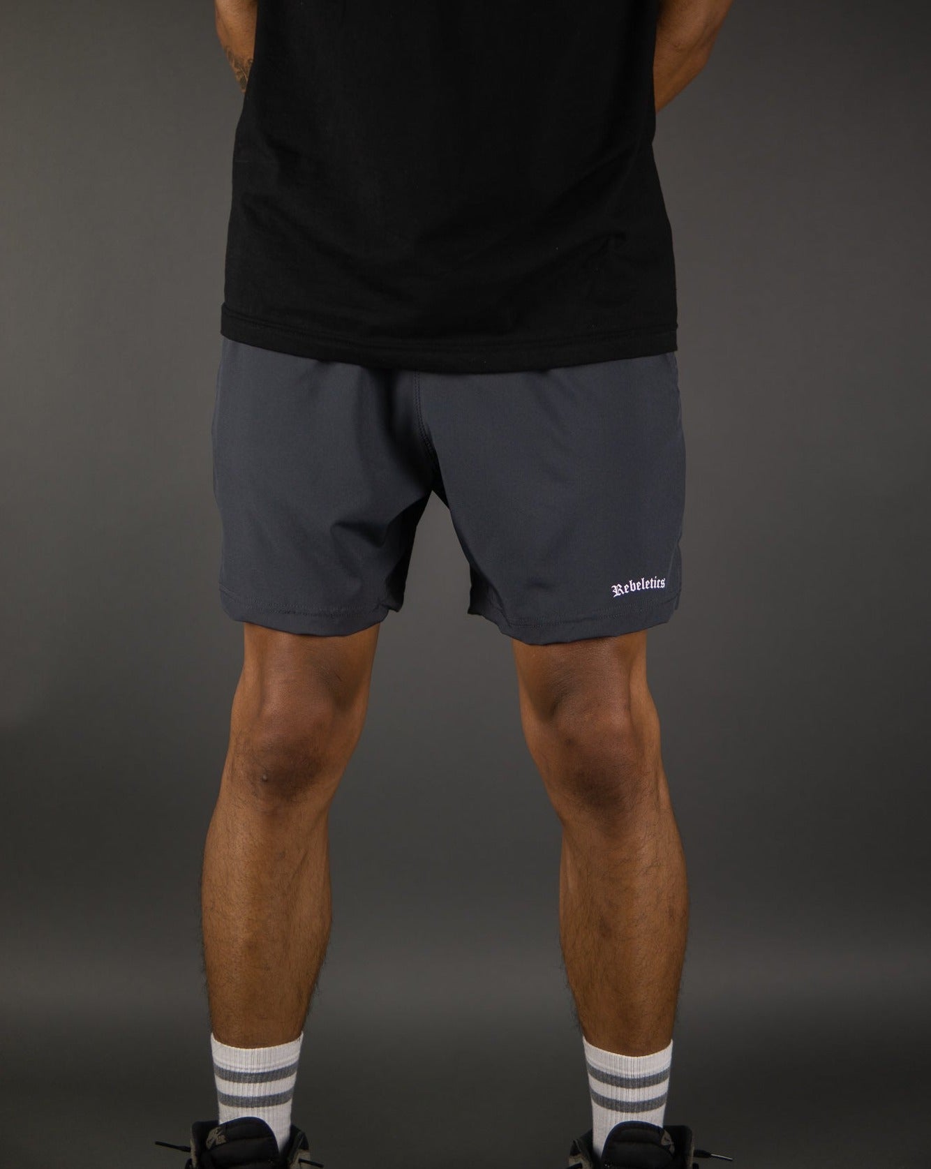MENS REBELETICS SHORTS - CHARCOAL