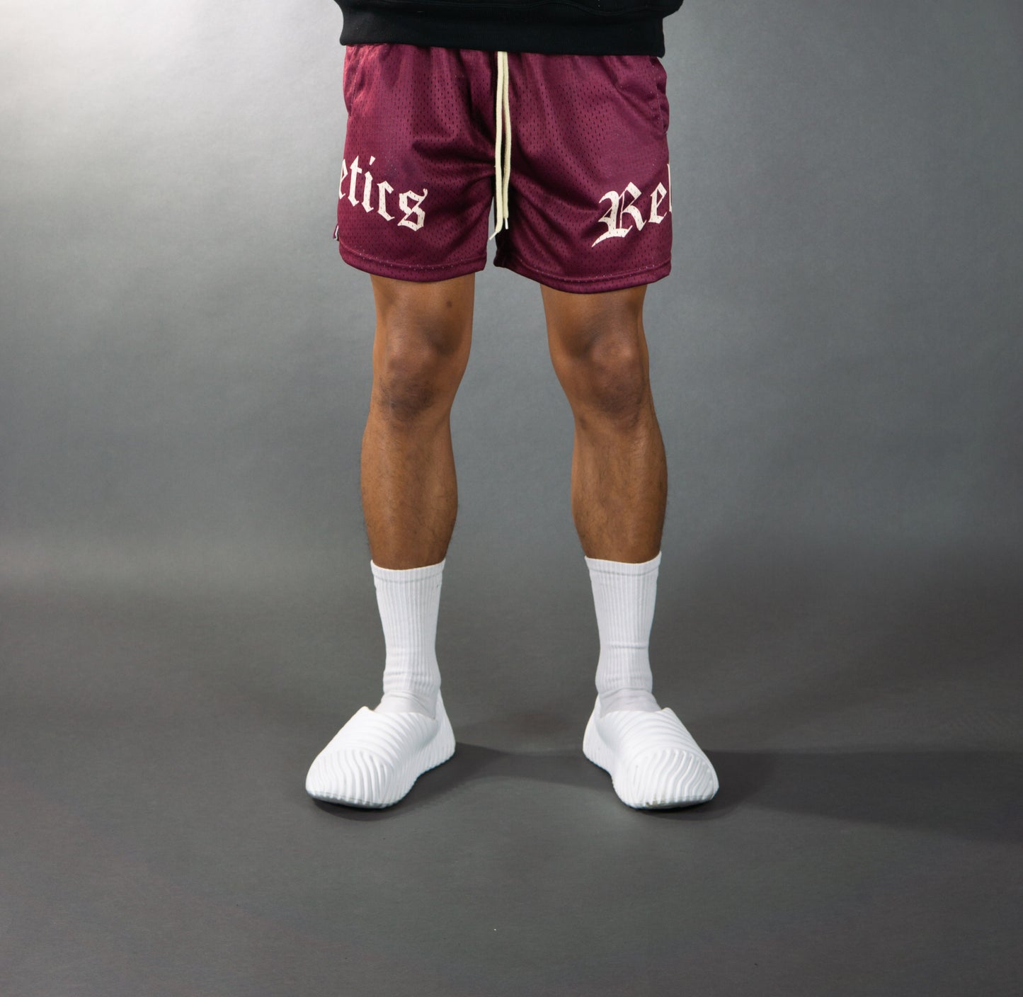 Mesh Shorts - Burgundy/Creme