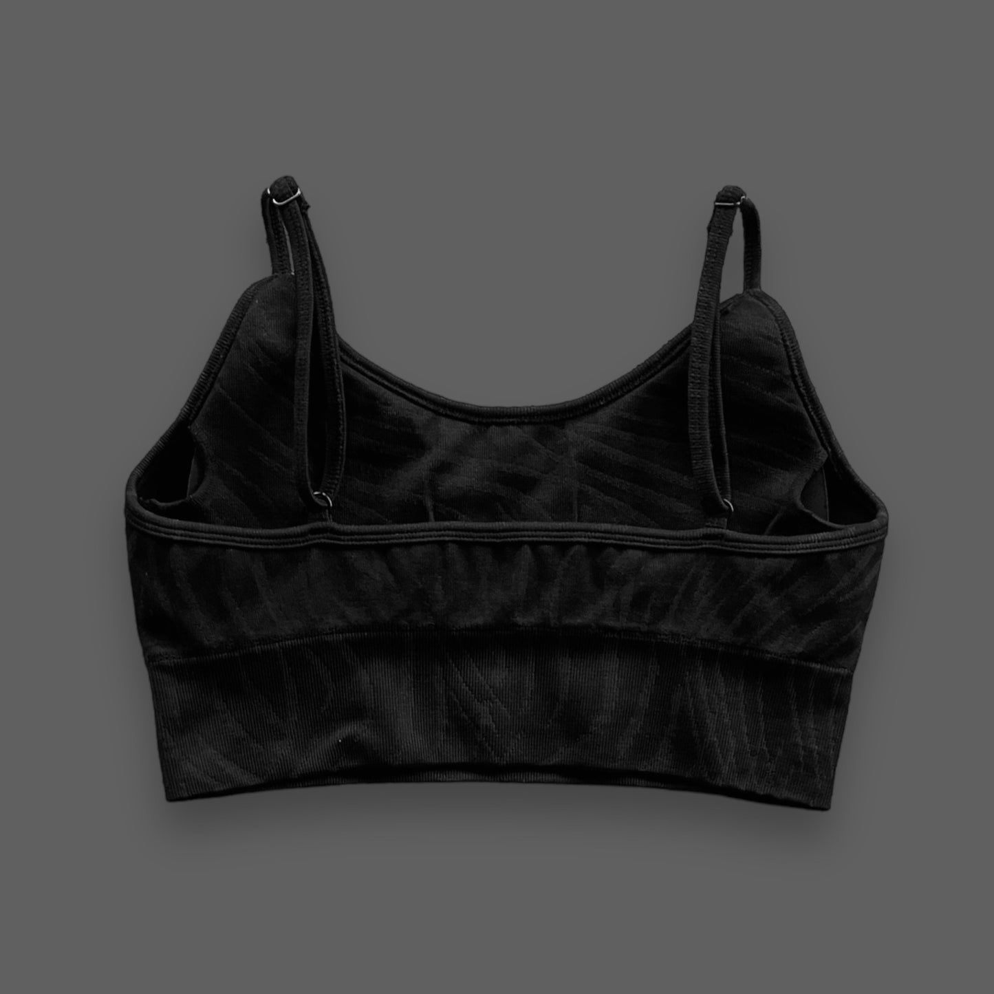 WOMENS "WITH US OR AGAINST US" SPORTS BRA - BLACK