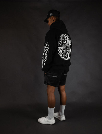 REBELETICS CROPPED "SFWYBI" HOODIE - BLACK