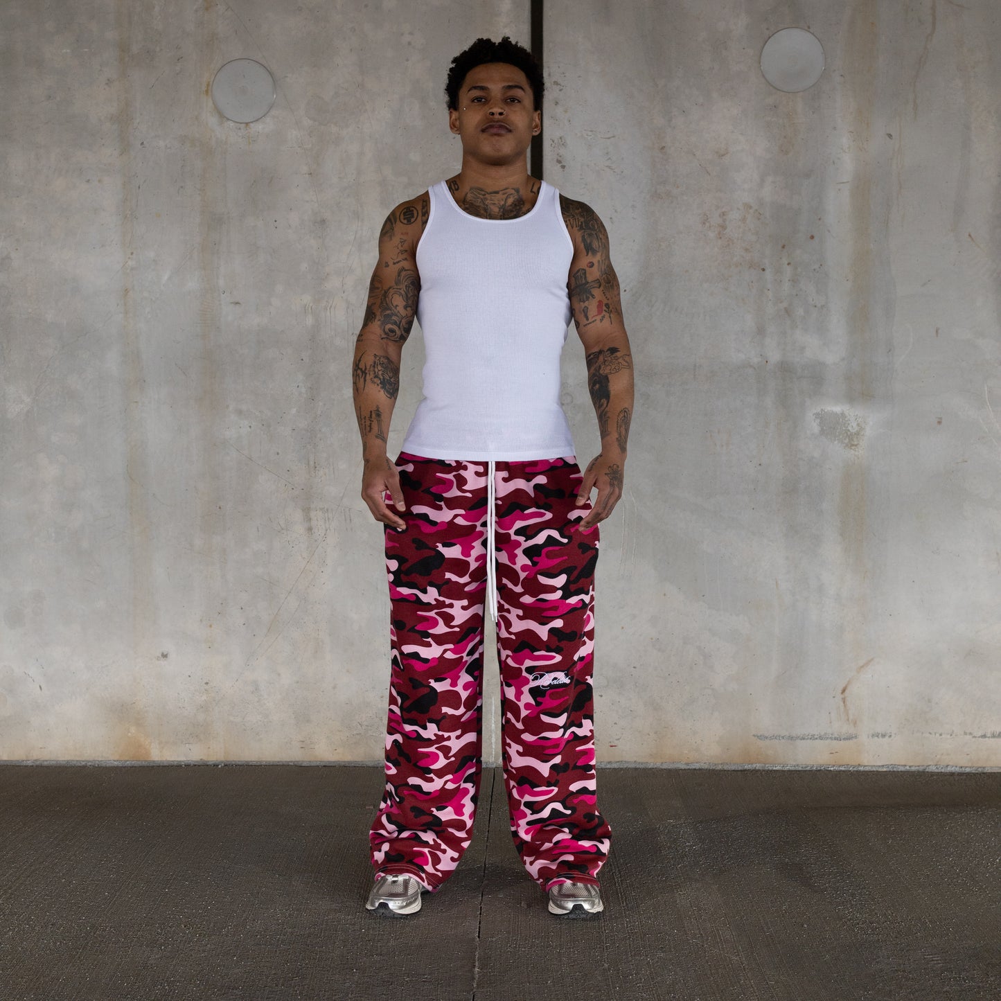 Rebeletics Baggy Military Camo Sweatpants  - Pink