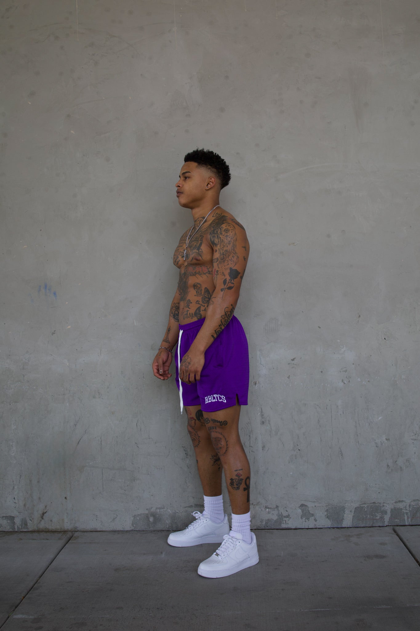 REBELETICS " RBLTCS " MESH SHORTS - PURPLE