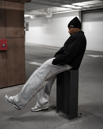 REBELETICS BAGGY SWEATPANTS - HEATHER GRAY