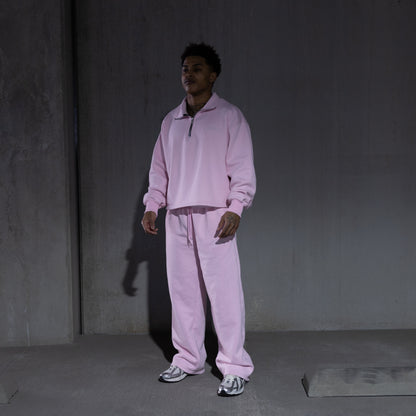 REBELETICS BAGGY SWEATPANTS - BABY PINK