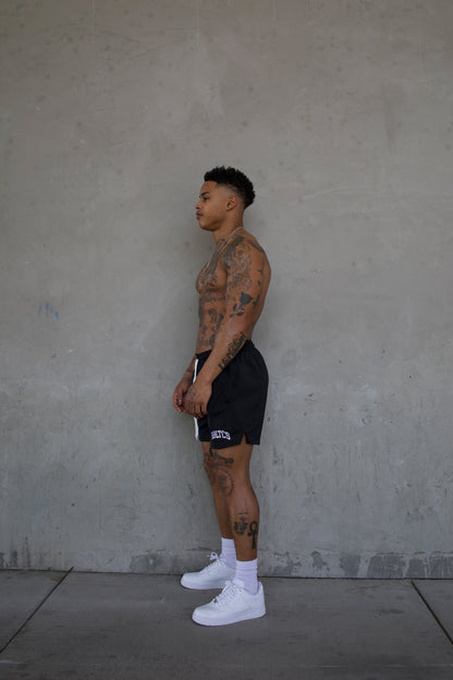 REBELETICS " RBLTCS " MESH SHORTS - BLACK