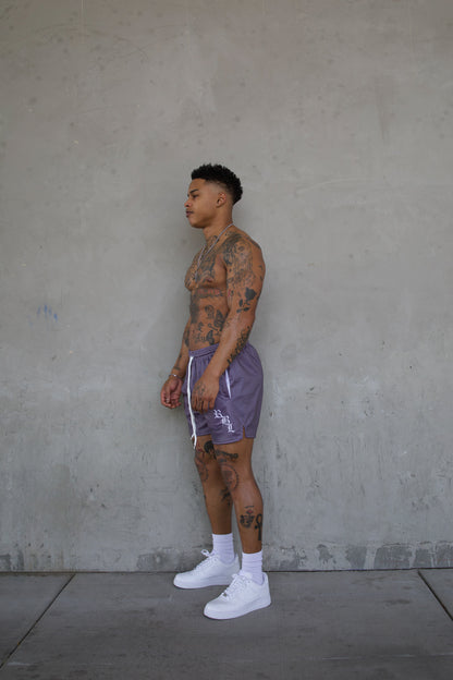 REBELETICS " RBL " MESH SHORTS - CHARCOAL