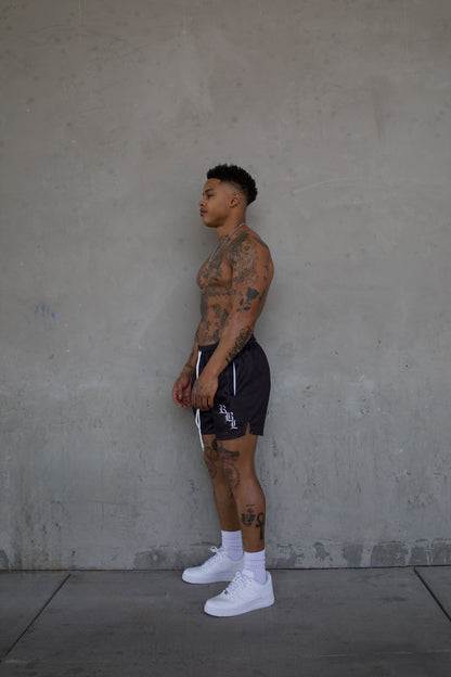 REBELETICS " RBL " MESH SHORTS - BLACK