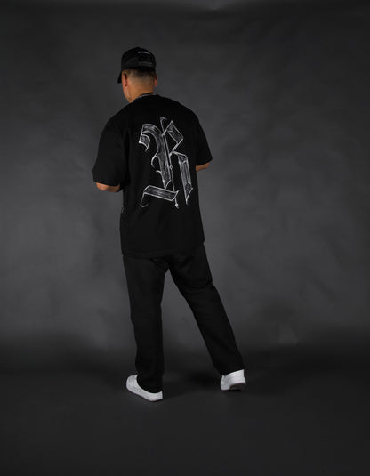 REBELETICS " SIGNATURE R " T-SHIRT - BLACK