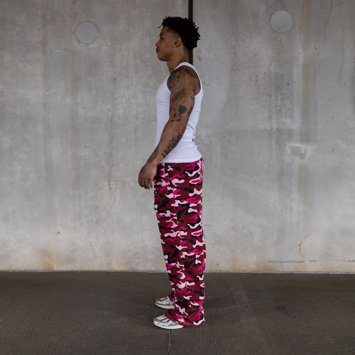 Rebeletics Baggy Military Camo Sweatpants  - Pink