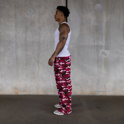 Rebeletics Baggy Military Camo Sweatpants  - Pink