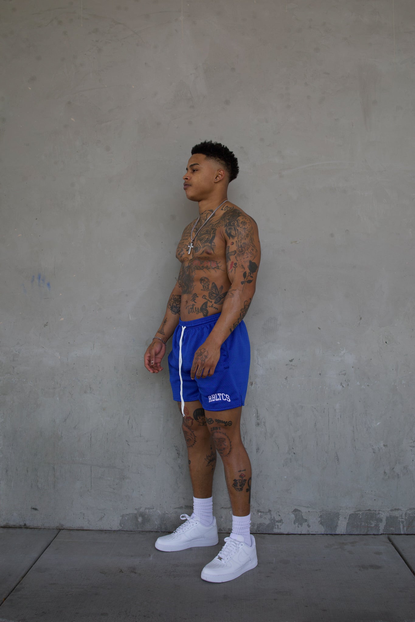 REBELETICS " RBLTCS " MESH SHORTS - BLUE