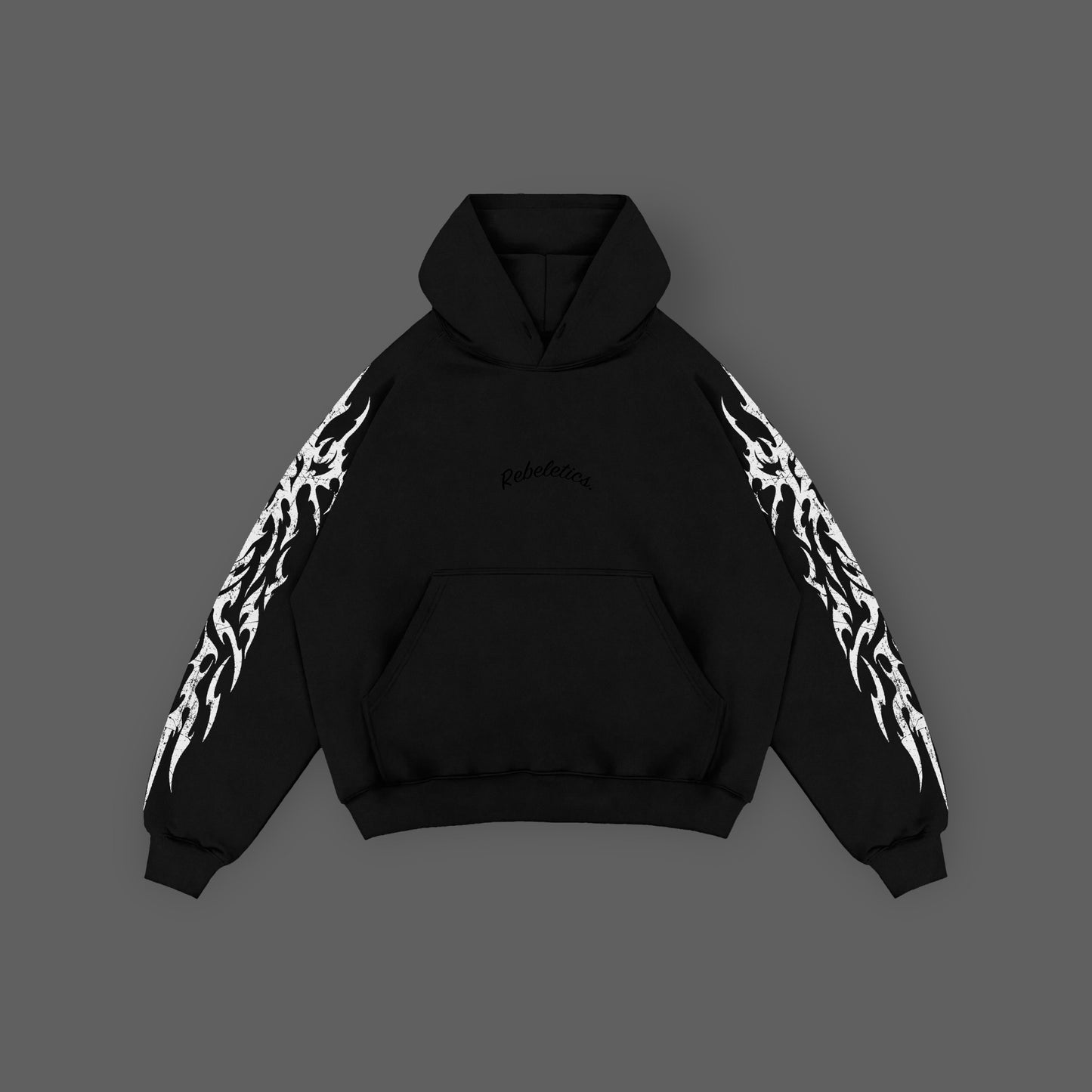 REBELETICS CROPPED "SFWYBI" HOODIE - BLACK