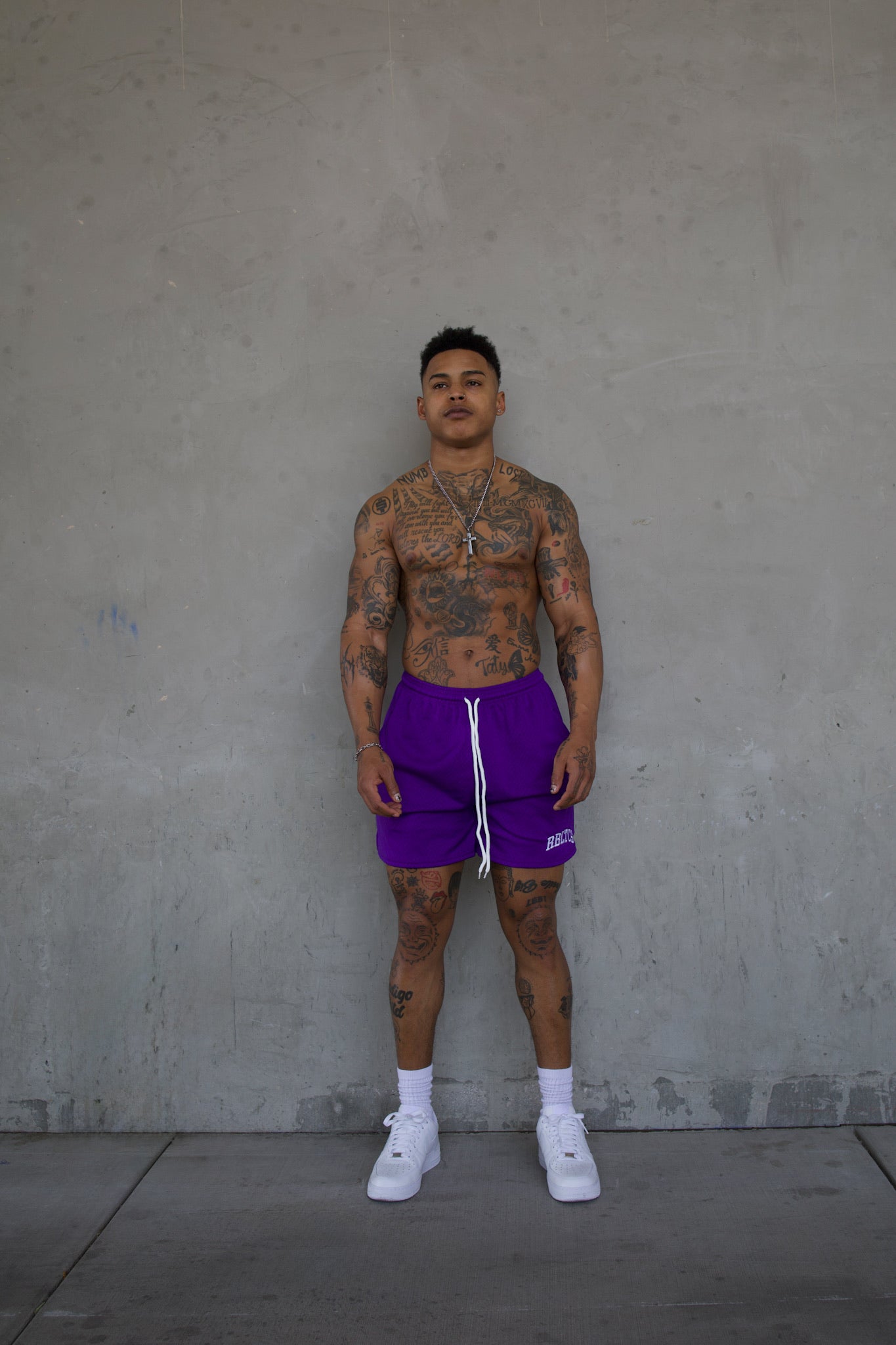 REBELETICS " RBLTCS " MESH SHORTS - PURPLE