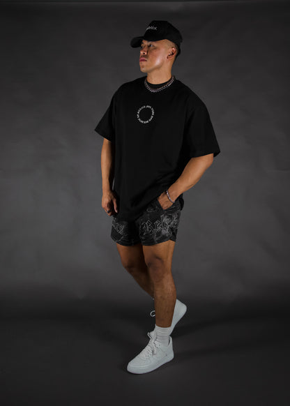 REBELETICS " SFWYBI METALLIC  " T-SHIRT - BLACK
