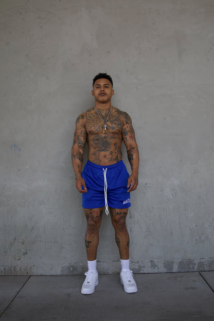 REBELETICS " RBLTCS " MESH SHORTS - BLUE