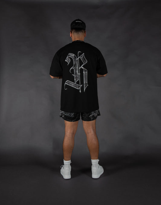REBELETICS " SIGNATURE R " T-SHIRT - BLACK