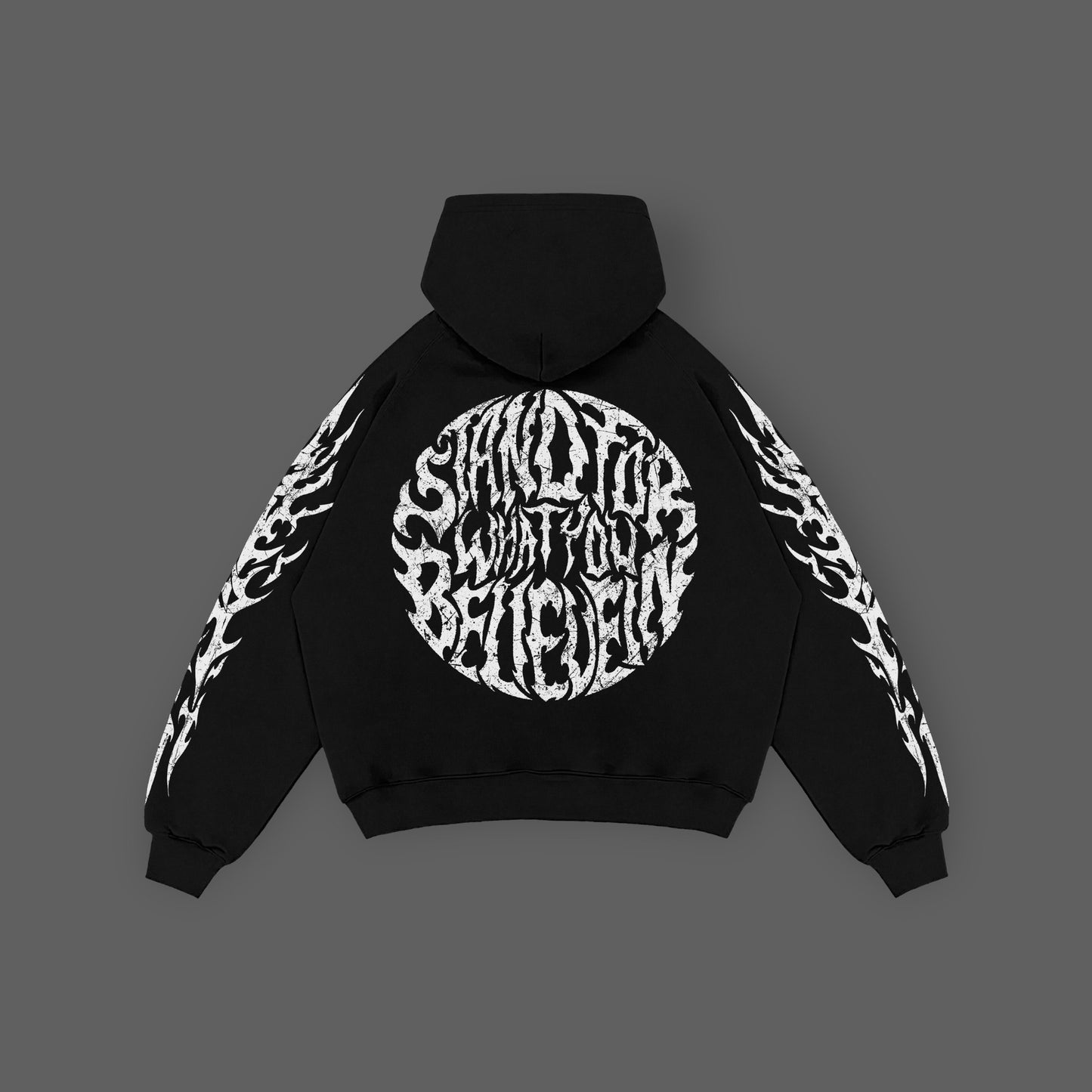 REBELETICS CROPPED "SFWYBI" HOODIE - BLACK