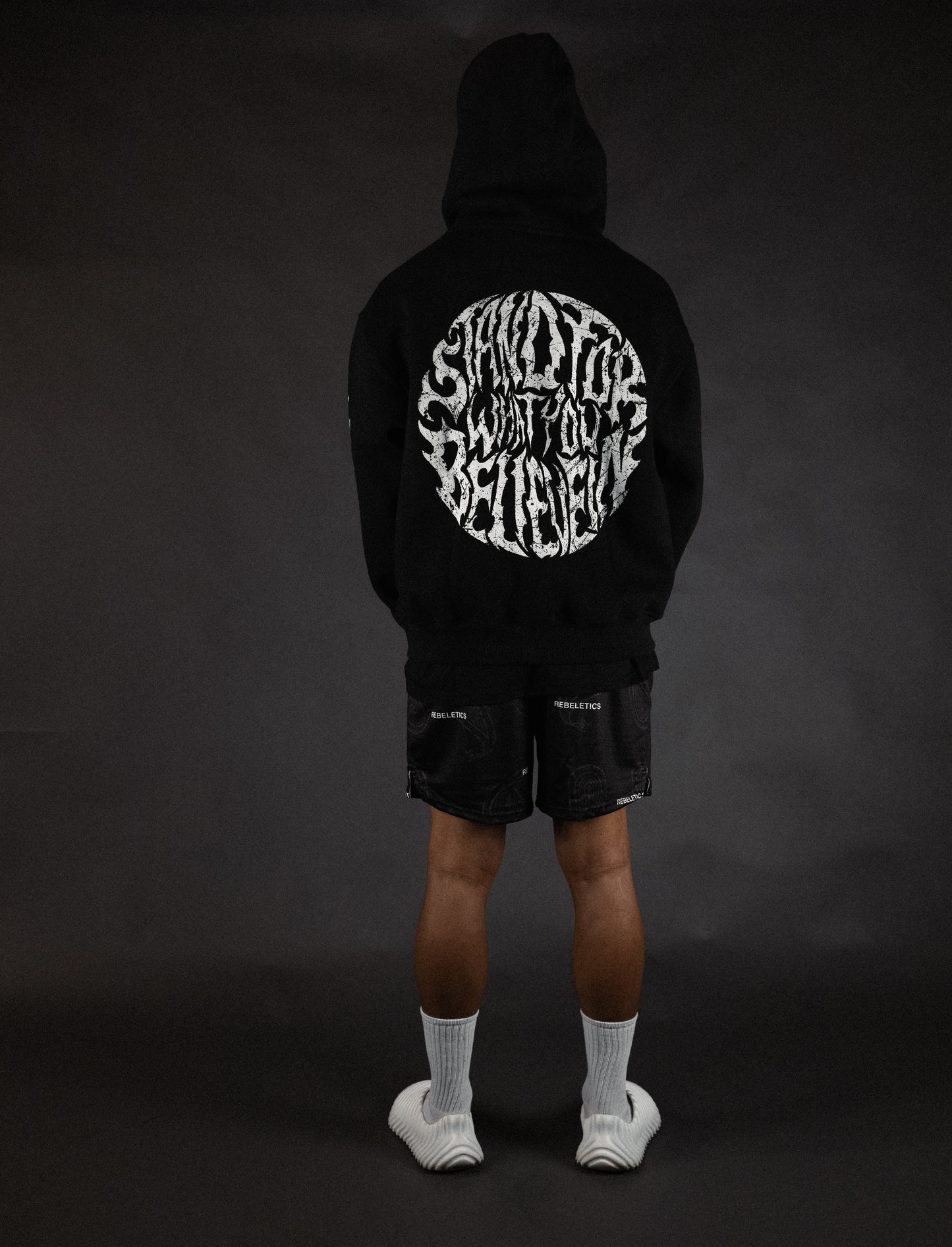 REBELETICS CROPPED "SFWYBI" HOODIE - BLACK