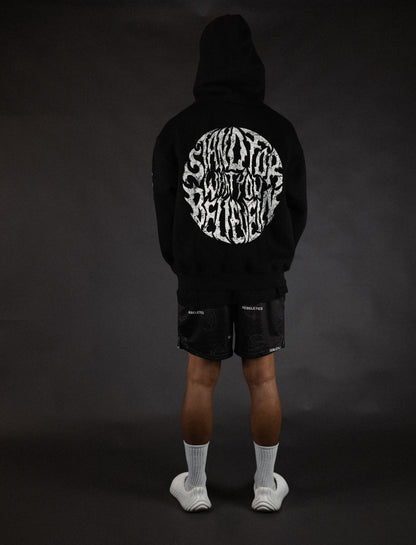 REBELETICS CROPPED "SFWYBI" HOODIE - BLACK