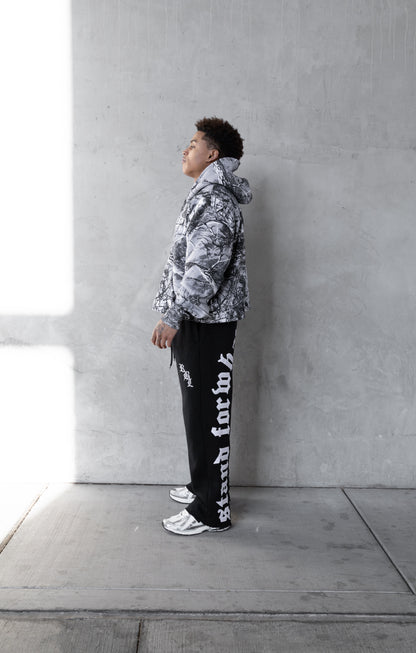 REBELETICS CROPPED TREE CAMO HOODIE - SNOW