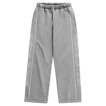 REBELETICS BAGGY SWEATPANTS - HEATHER GRAY