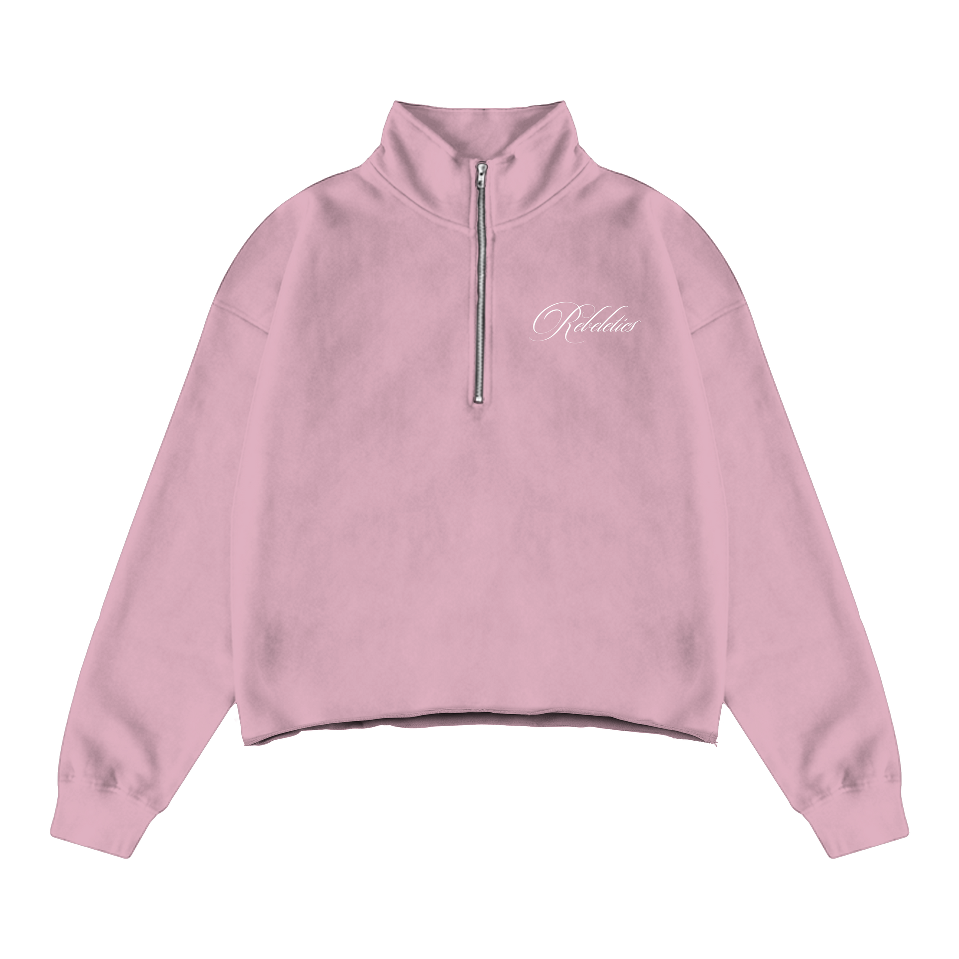 REBELETICS CROPPED QUARTER ZIP - BABY PINK – Rebeletics
