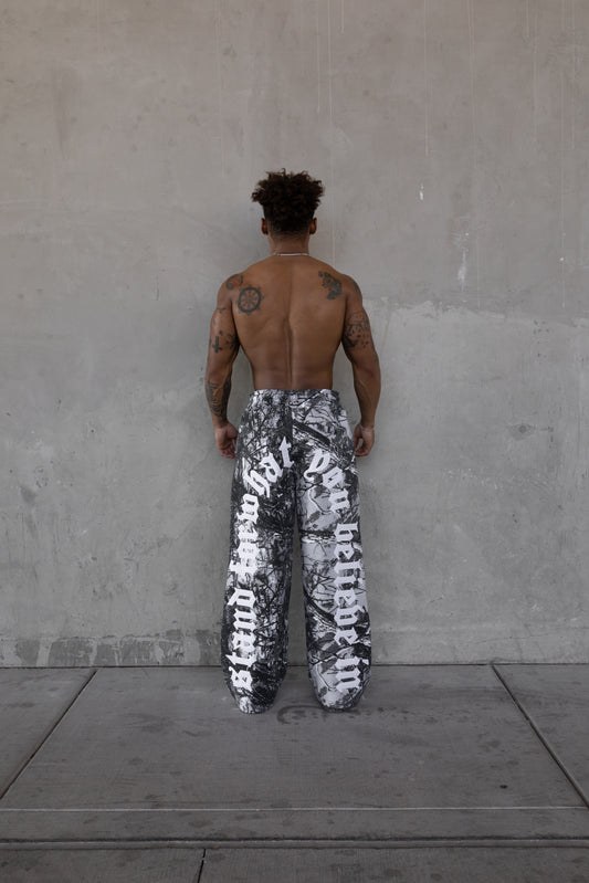 Rebeletics Baggy Sweatpants Tree Camo - Snow