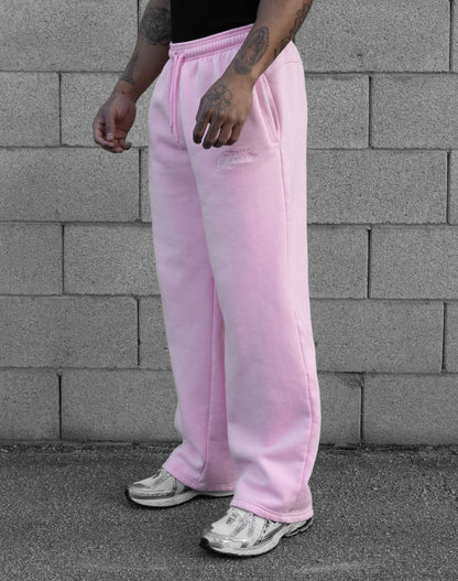 REBELETICS BAGGY SWEATPANTS - BABY PINK