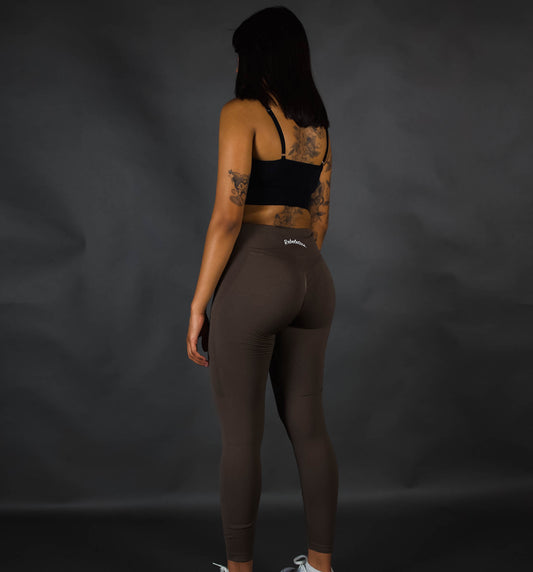 WOMENS RBL LEGGINGS - CHOCOLATE