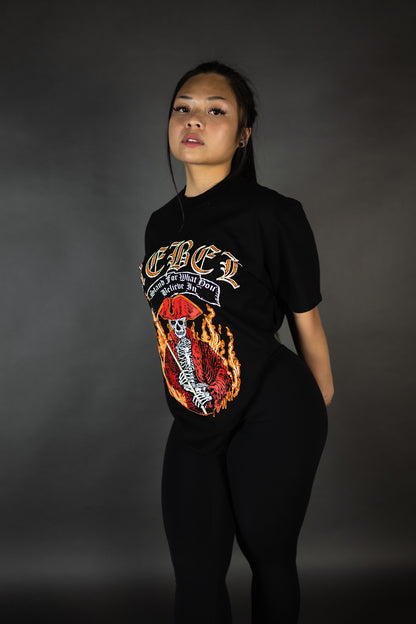 REBELETICS " PIRATE REBEL " T-SHIRT - BLACK