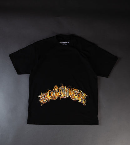REBELETICS " SFWYBI FLAME " T-SHIRT - BLACK