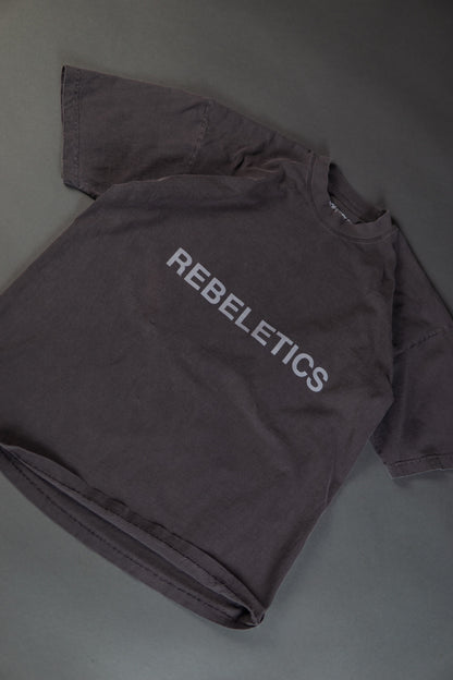 REBELETICS " RBL ATHL " T-SHIRT - VINTAGE BLACK