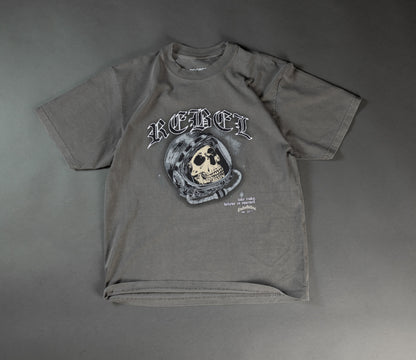 REBELETICS " SPACE REBEL " T-SHIRT - CEMENT