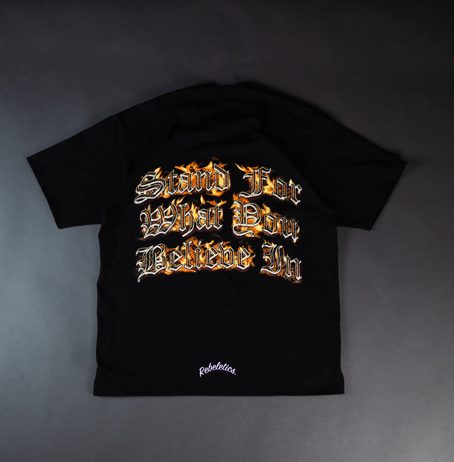 REBELETICS " SFWYBI FLAME " T-SHIRT - BLACK