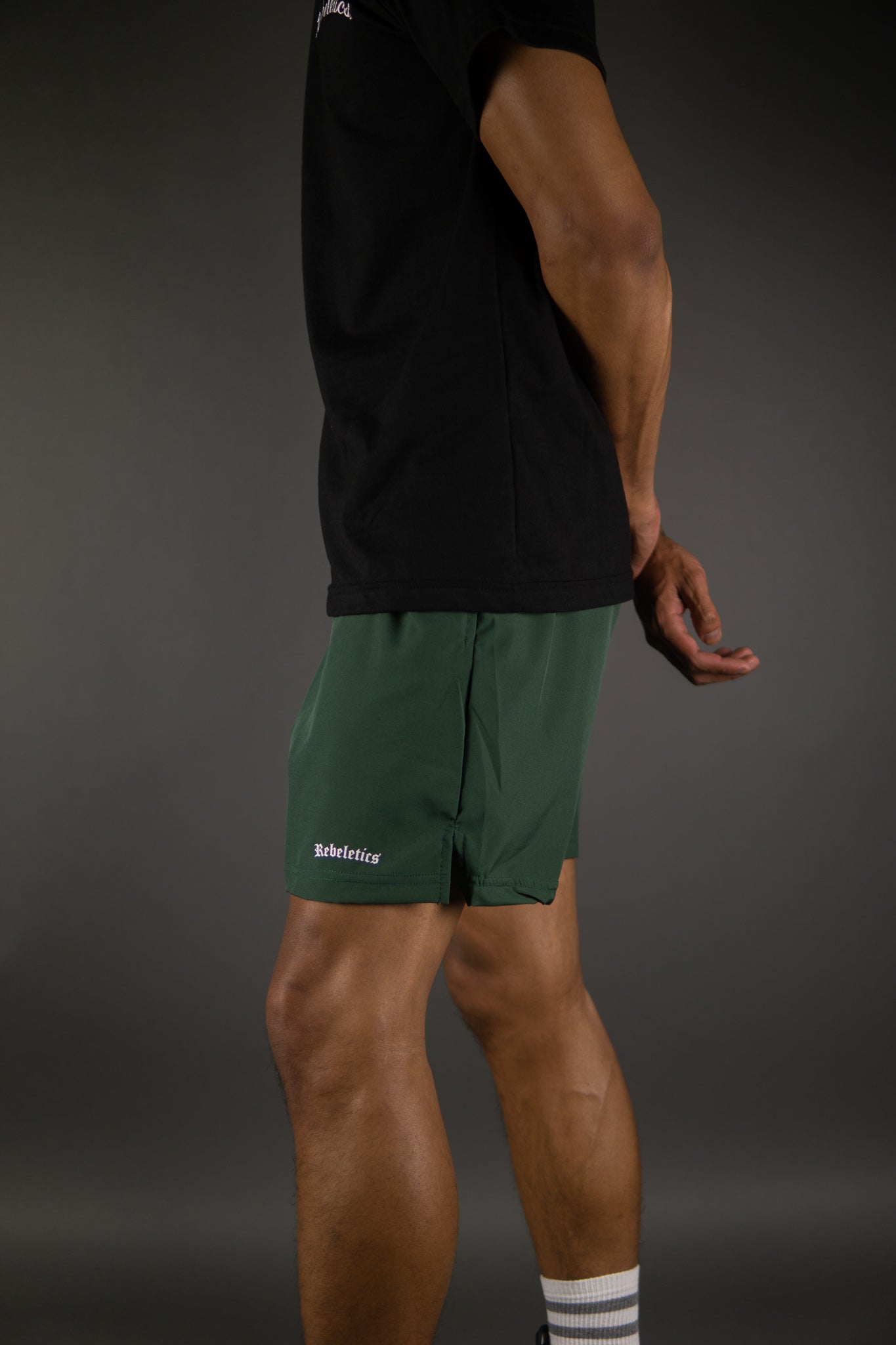 MENS REBELETICS SHORTS - FOREST GREEN
