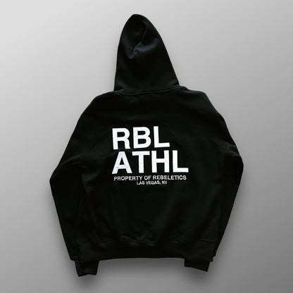 REBELETICS " RBL ATHL " HOODIE - BLACK