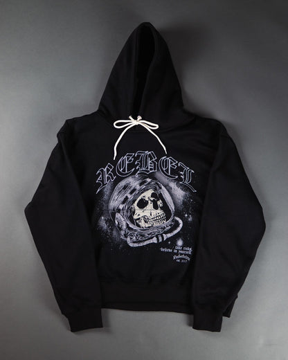 REBELETICS " SPACE REBEL " HOODIE - BLACK