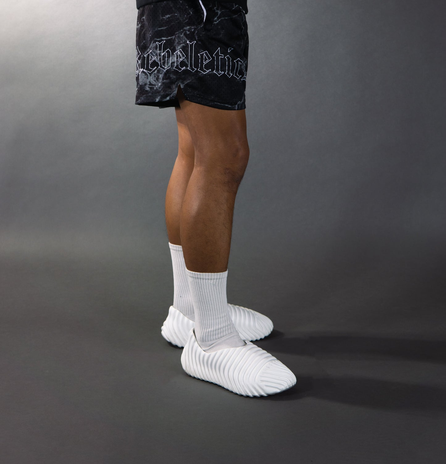 Mesh Shorts Mrbl - Black/White