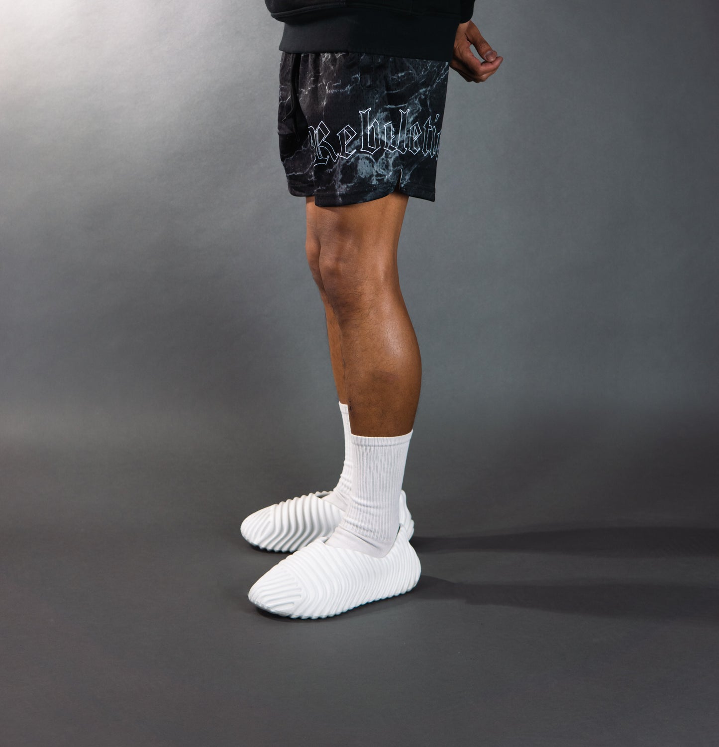 Mesh Shorts Mrbl - Black/White